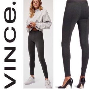 VINCE Seamed Leggings in Charcoal Grey